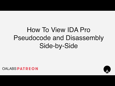 View Disassembly and Pseudocode Windows Synchronize Side-by-Side In IDA Pro [ Patreon Unlocked ]