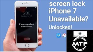 i Phone 7 Unavailable?100% How to Unlocki Phone 7  iTunes or Passcode If Forgot 🍎