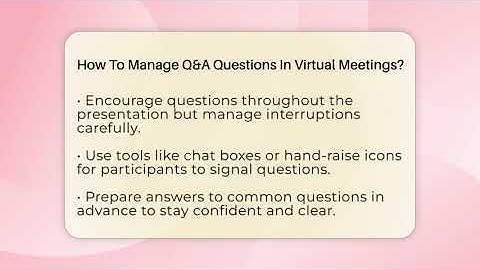 How To Manage Q&A Questions In Virtual Meetings? - Virtual Communication Hub