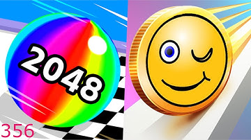 Ball Run 2048 Vs Coin Rush All Levels Gameplay Android iOS Hyper Casual Game 356