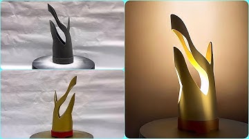 Make a beautiful artistic table lamp using PVC pipes