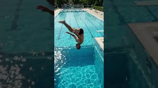 High Dive Challenge! 🤸‍♂️💦 | Incredible Somersault Into the Pool #Shorts #swimvideo #cantswim #fyp