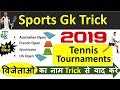 Sports GK Trick : 2019 Grand Slam Tennis Tournaments | Most important current affairs 2019