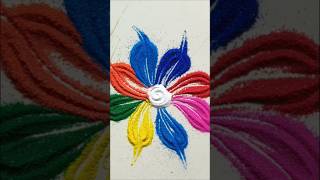 beautiful mini rangoli design with beautiful colours for beginner 🌸🌿🦋
