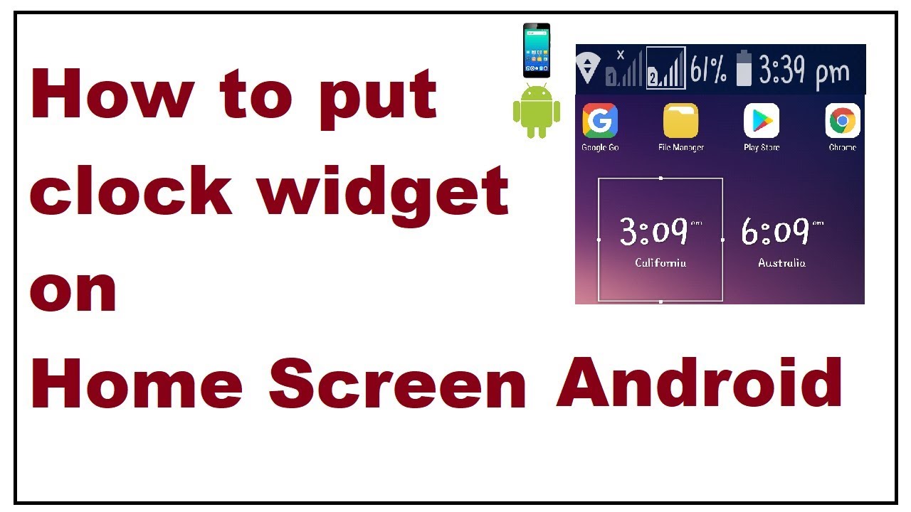 How To Put Clock Widget On Home Screen Android YouTube