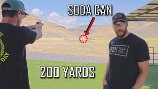 200 Yard Pistol Shot On a Soda Can How Hard Is It
