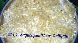 Rice & Saggubiyam Flour Vadiyalu l Papad Recipe Preparation in Telugu