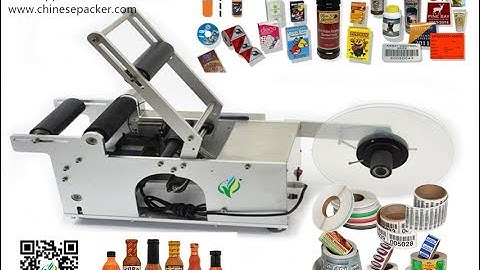 YQ-50B Labeling machine With Printer Video Semi Automatic Round Bottle Adhesive Label Applicator