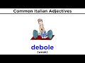 Italian Adjectives: Grammar and Vocabulary