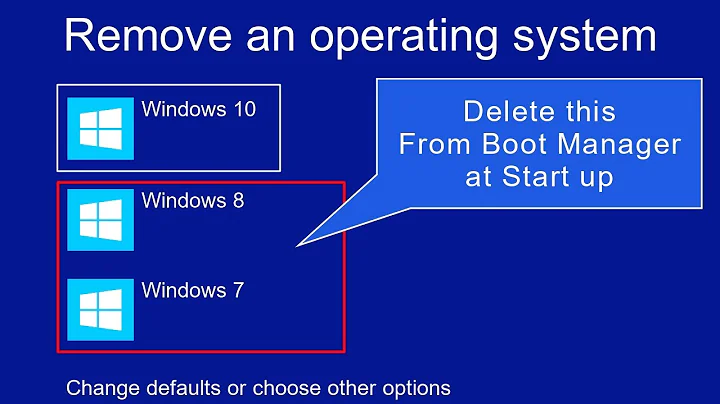 How to Remove an operating system from Boot Manager at Start up windows 10