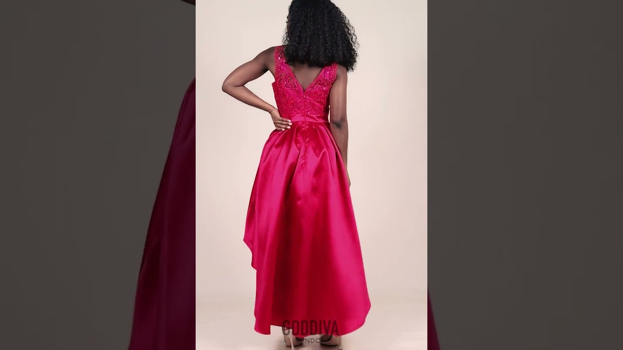 Glamour of sequins | Stunning hot pink midi occasion dress