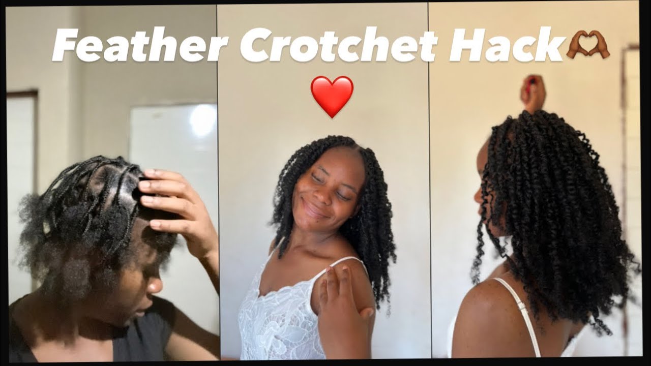 Tried The Feather Crotchet Hack |Simple To Do Crotchet Hairstyle and is Very Light |Miracle Knots🥰🌼💛