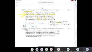 CHE 111 Practice Exam 3 PART 2