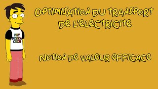 Term ES - Optimisation du transport d'électricité - Notion de valeur efficace