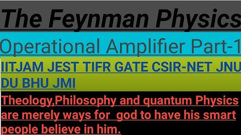 OPERATIONAL AMPLIFIER SOLVING TRICKS PART-1 FOR IIT-JAM,GATE,JEST,TIFR,DU,BHU,CSIR-NET,JNU ETC