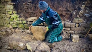 Dry Stone Walling  Retaining Rebuild 2