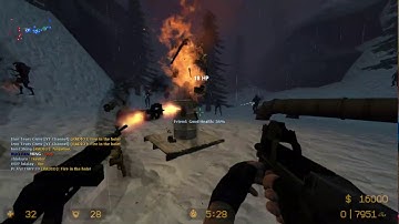 Counter-Strike Zombie Escape Mod, CS Source, Map: ze_SURVIVORS, Level 1, HARD