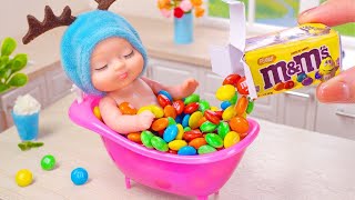 Coolest Miniature Rainbow Jelly Decorating With M&M's Candy | Yummy Miniature Fruit Dessert Recipe