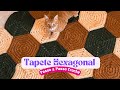 Tapete de Crochê com Hexágonos - Aprende o Passo a Passo