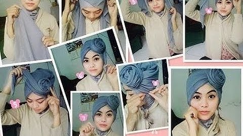 Beautiful Hijab Tutorial ♚ Tutorial Hijab 2016 : Tutorial Hijab Paris For Party Flower