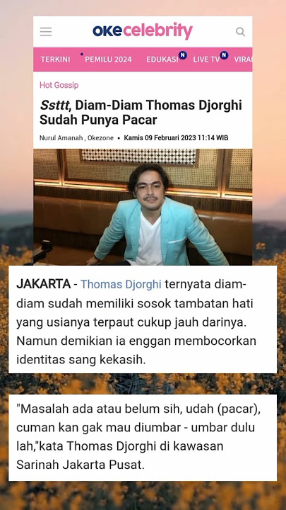 Ssttt, Diam-diam Thomas Djorghi Sudah Punya Pacar #shorts