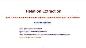 Part 1: distant supervision for relation extraction without labeled data