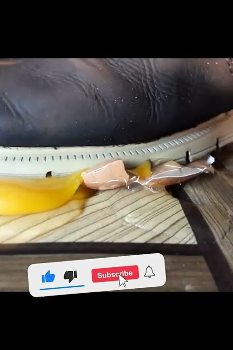 ASMR Satysfing Egg Crack Crush with Foot