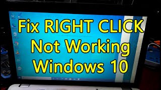 how to fix right click not working windows 10