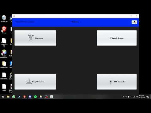 Java Workout and Calorie tracker application.