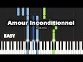 Kerdy vuvu  amour inconditionnel  easy piano tutorial by extreme midi