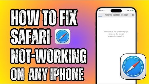 How To Fix Safari Not Working On iPhone 2025