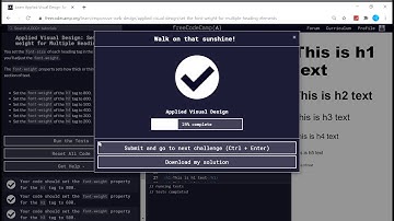 Applied Visual Design (15/52) | Set the font-weight for Multiple Heading Elements | freeCodeCamp