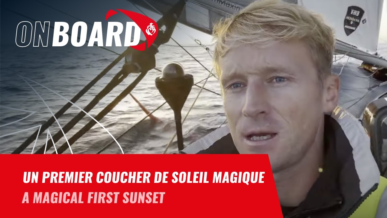 ⁣Premier coucher de soleil magique pour Maxime Sorel | Vendée Globe 2024