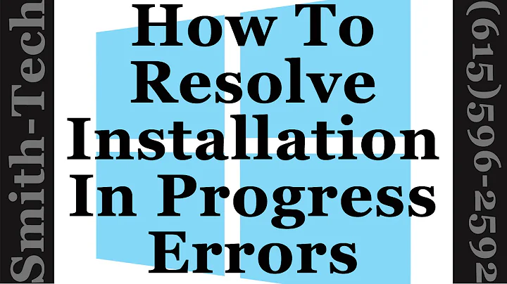 How To Fix Another Installation Is In Progress Errors