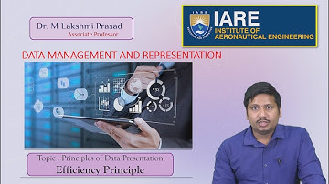 Principles of Data Presentation Efficiency Principle by Dr. M Lakshmi Prasad