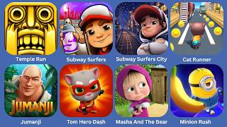 Temple Run,Subway Surfers,Subway Surfers City,Cat Runner,Jumanji,Tom Hero,Masha And Bear,Minion Rush