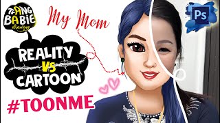 #TOONME (My Mom) Challenge | Turning Reality into Cartoon | Photoshop Tutorial #2 screenshot 2