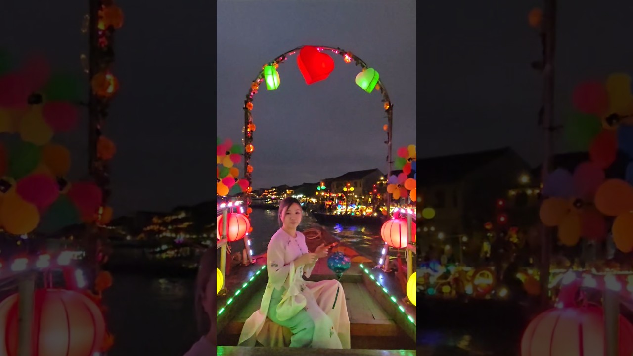 Hoi An Vietnam Lantern Boat Ride #travel #vacation #vietnam #thingstodo