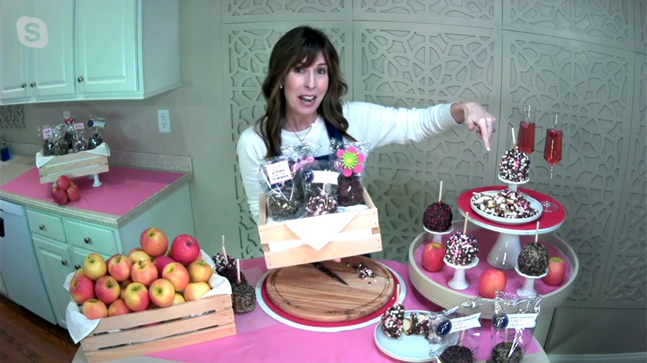 Mrs. Prindables 9 pc Individual Valentine's Pink Lady Caramel Apples on QVC YouTube