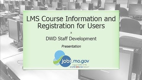 LMS Basics - Course Details and Registration for Users