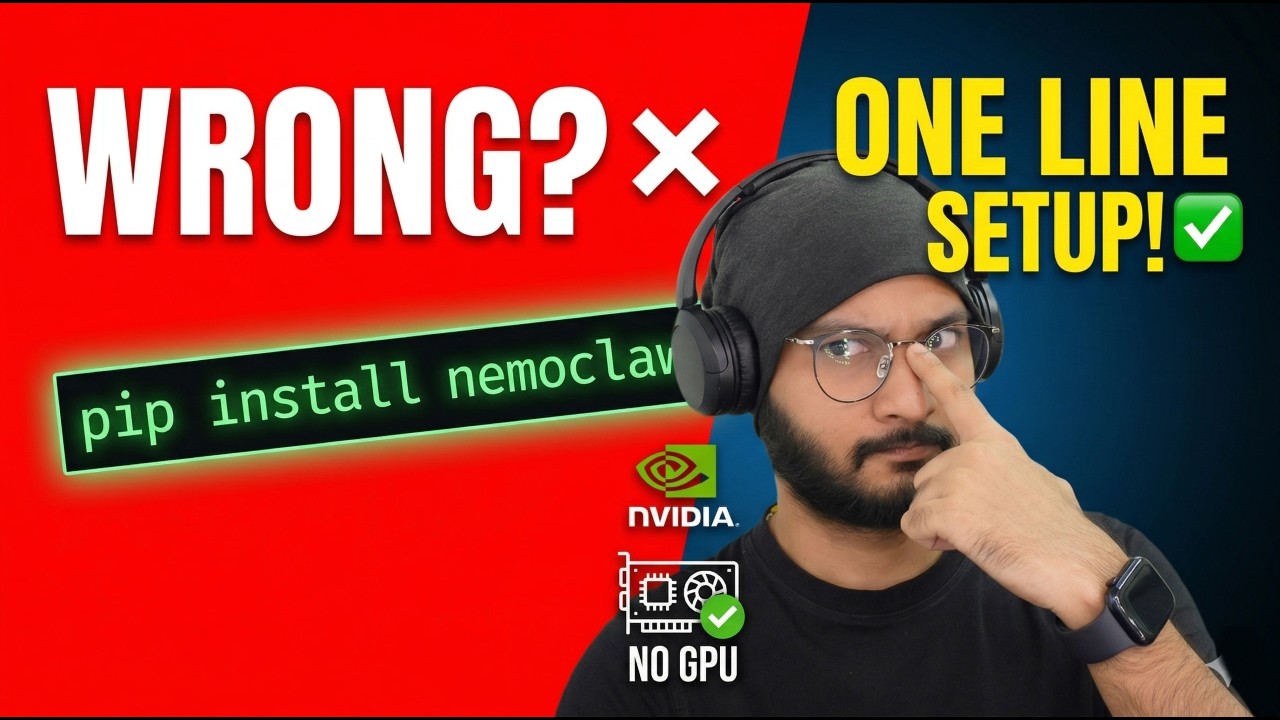 NemoClaw Setup in ONE Command ⚡ (Free AI Agent, No GPU Needed) #ai # ...