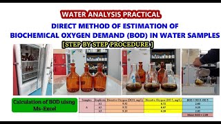 Direct Method of Estimation  of BOD in Water Samples: Step by Step including Calculation