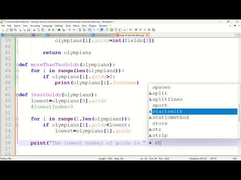 H Computing Science - find minimum with an array of records