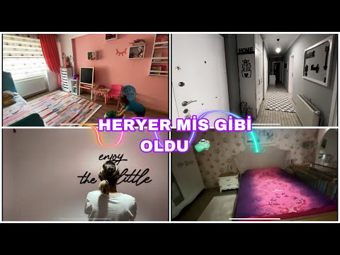 DİP KÖŞE TEMİZLİK | HERYER MİS GİBİ OLDU || EVİMİN YENİ DEKORLARI | MİNİ EV TURU || GÜNLÜK VLOG