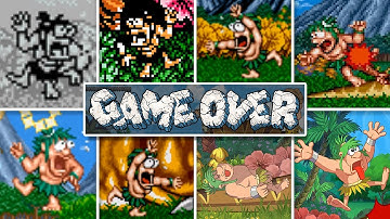 Evolution of Joe & Mac Death & Game Over Through versions