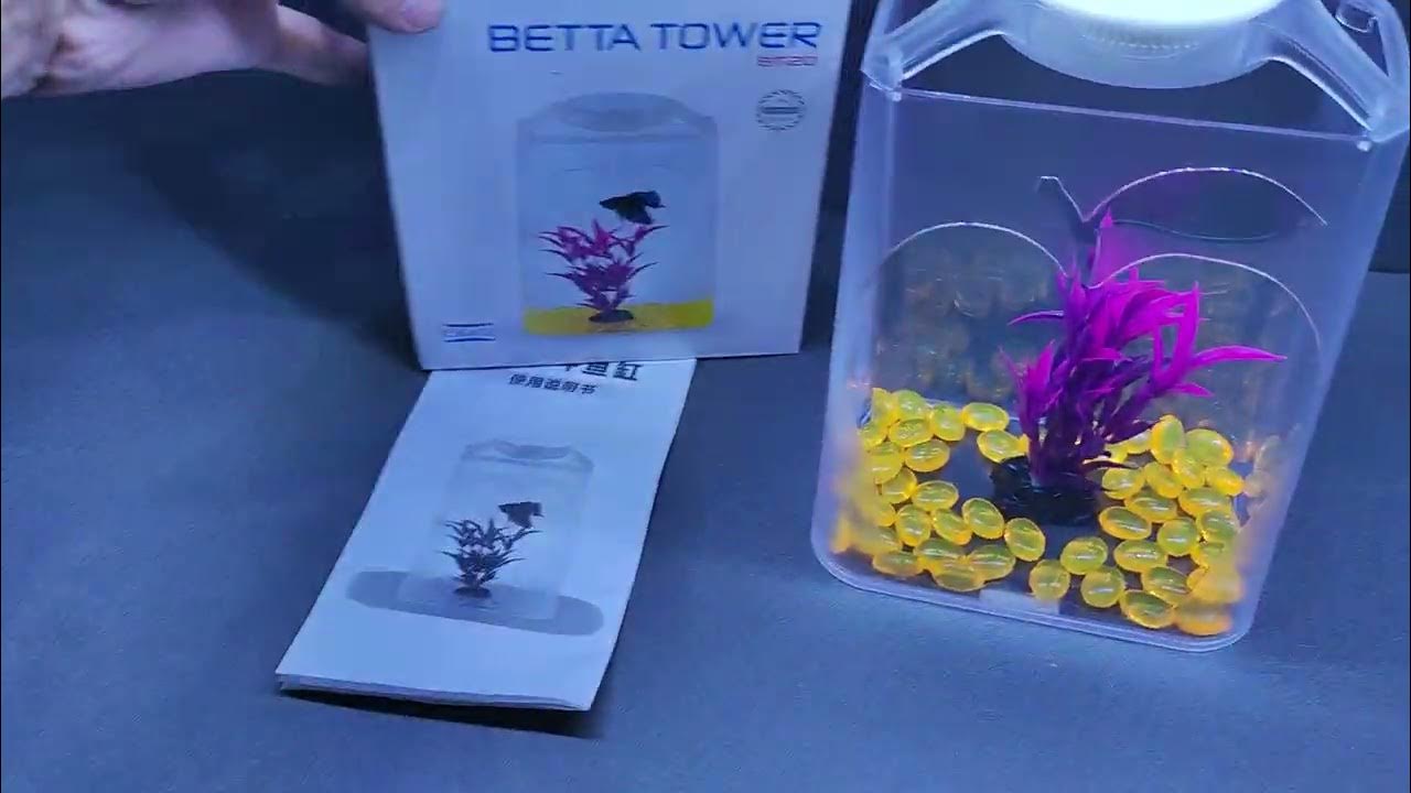 Аквариум для петушка AquaSyncro BT-20 Betta Tower 2L (грунт, растение ...