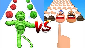 Ropeman Run VS Finger Runner Android iOS Mobile Gameplay Walkthrough #mobilegame