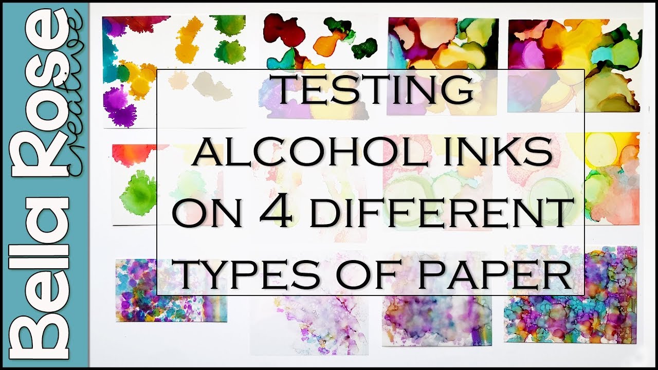 Testing Alcohol Inks on 4 Different Papers