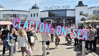 🇬🇧 CLACTON- ON- SEA First Glimpse Of English Summer -Rides 🎠 Beach🏖 Arcade🎮 Fish And Chips🍟🍤🍦☀️