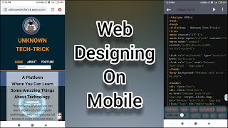 Design Create Your Own Website full tutorial | TrebEdit Best HTML, CSS Editor coding App for Android screenshot 4